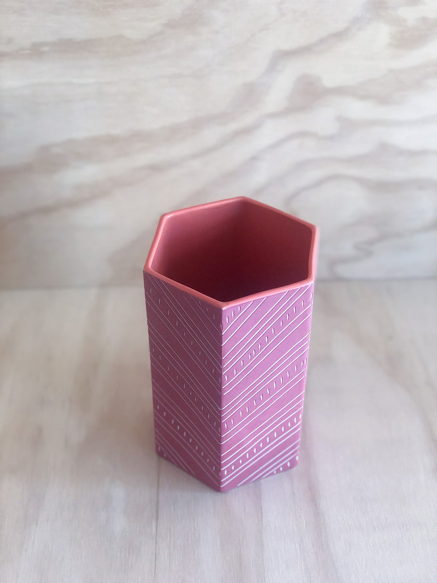 Hexagon Koa - Ceramic Set (2pcs) - Clay