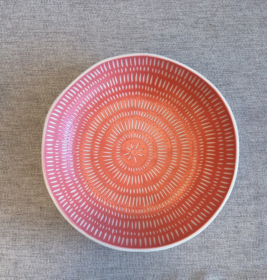 Flat Bowl - Coral